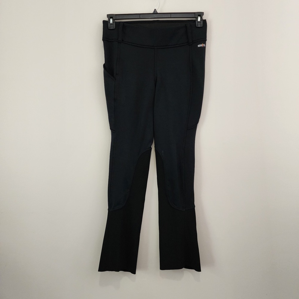 KERRITS Size XL Black Sit Tight Wind Pro Knee Patch Fleece Lined Bootcut Pants